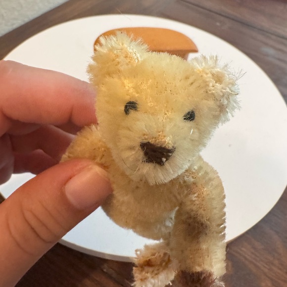 Antique Steiff Mohair Teddy Bear Mini 3" Tall Brown Fur *see Description* - Picture 4 of 10